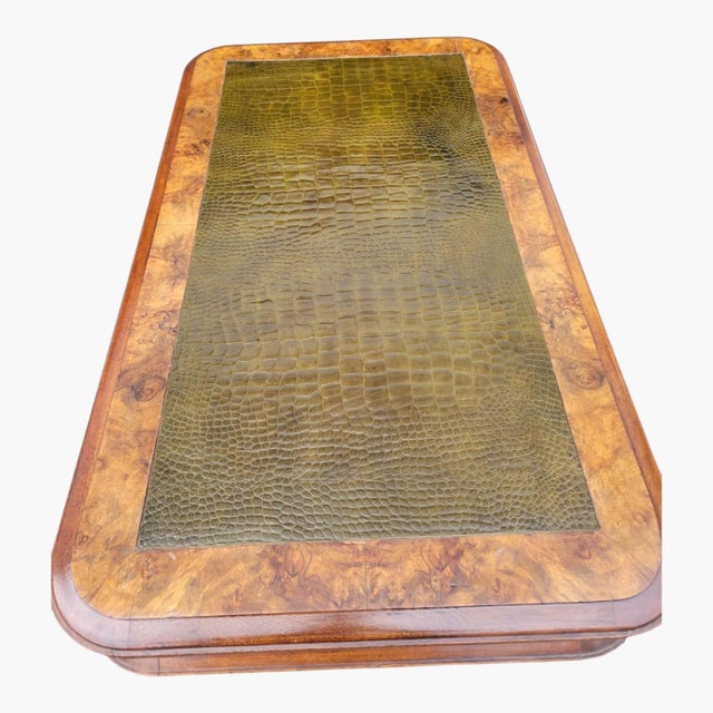 Antique 19th C American Victorian Walnut Parlor Table New Leather Top For Sale - Image 14 of 14