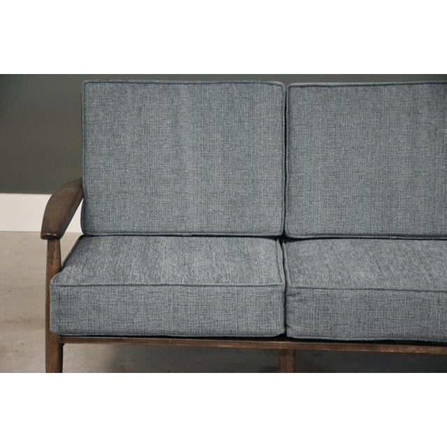 Mid Century Modern Blue Sofa by Baumritter For Sale In Boston - Image 6 of 12