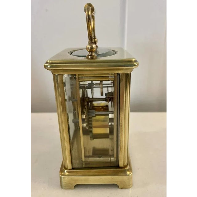 Antique Victorian Brass Carriage Clock, 1880 For Sale - Image 4 of 6