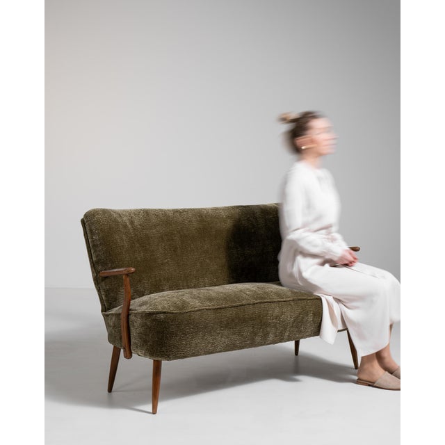 Danish Upholstered Sofa, Antique, Denmark, Circa 1940 For Sale - Image 4 of 13