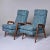 Mid Century Italian Chairs With New Teal Tweed Upholstery - Pair For Sale - Image 13 of 13