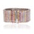 Contemporary Elegant Multi-Row Multi-Sapphire Bracelet | 48.70 CTW | Sterling Silver For Sale - Image 3 of 16