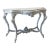 Early 20th Century Italian Rococo Style Shaped Grey Marble-Top Console Table For Sale