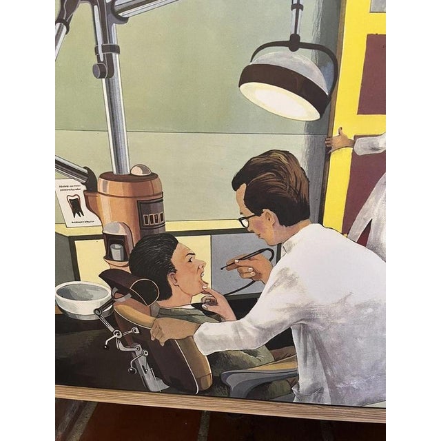 French Double-Sided Educational Dentist School Poster, 1950s For Sale - Image 6 of 15