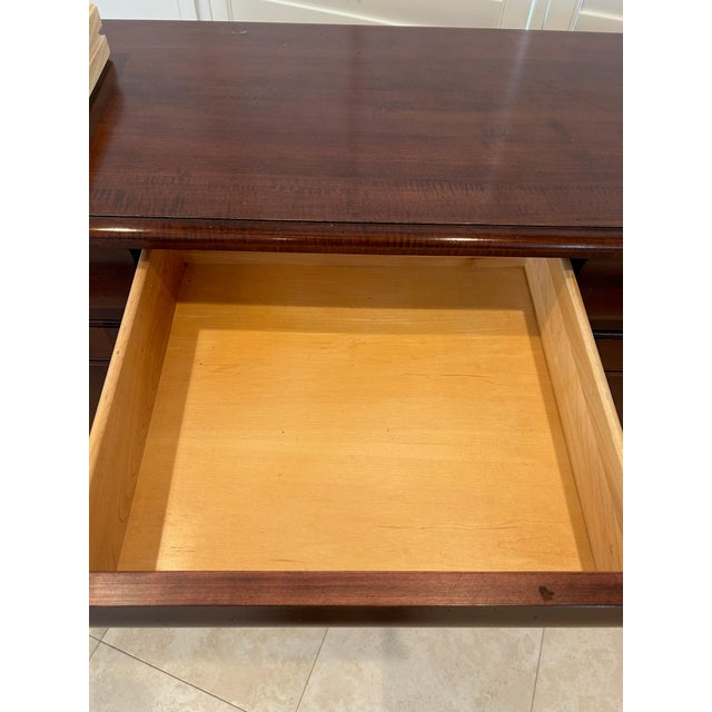 Late 20th Century Ethan Allen British Colonial Carved Maple Buffet For Sale - Image 14 of 15