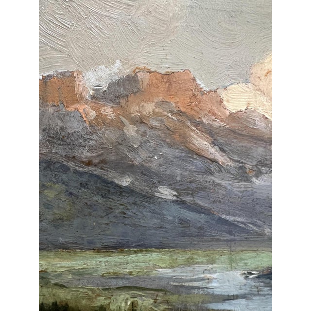 1920s Giuseppe Buscaglione, Piedmontese Landscape, Oil on Canvas, 1920s, Framed For Sale - Image 5 of 13