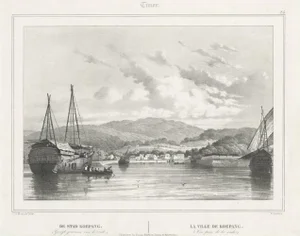 Charles William Meredith van de Velde, Illustration of Kupang or Koepang in the East Indies, Now West-Timor, Indonesia, 1844, Print