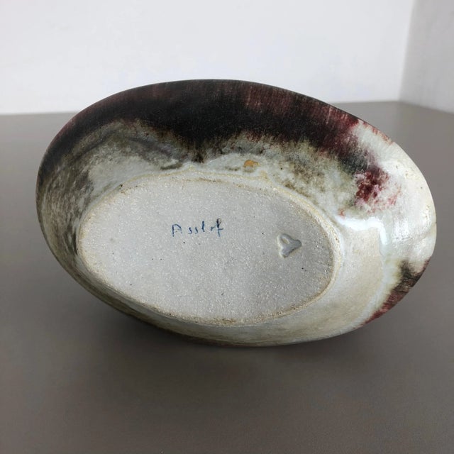 Ceramic Studio Pottery Vase by Bruno & Ingeborg Asshoff, 1960s For Sale - Image 14 of 17