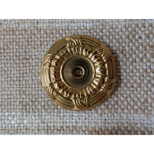 40 Ribbon & Reed Brass Drawer Pulls, p.e. Guerin Style For Sale - Image 4 of 4