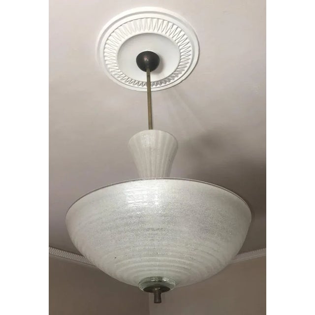 Italian Pulegoso Glass Pendant from Barovier & Toso, 1940s For Sale - Image 10 of 17