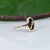 Metal Black Onyx Estate Ring With Earth-Mined Diamond Accent in Solid 10k Gold, Oval, Size 6 For Sale - Image 7 of 9