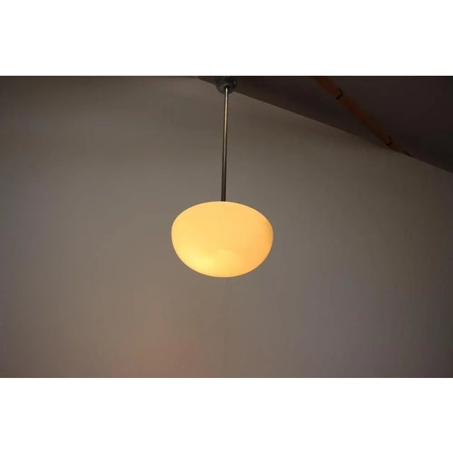 Functionalist / Art Deco Hanging Light, Former Czechoslovakia, 1930s For Sale - Image 6 of 13