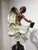 Late 20th Century Large Art Deco Style Patinated Metal Dancer Sculpture With Neoclassical Wood Pedestal For Sale - Image 4 of 15