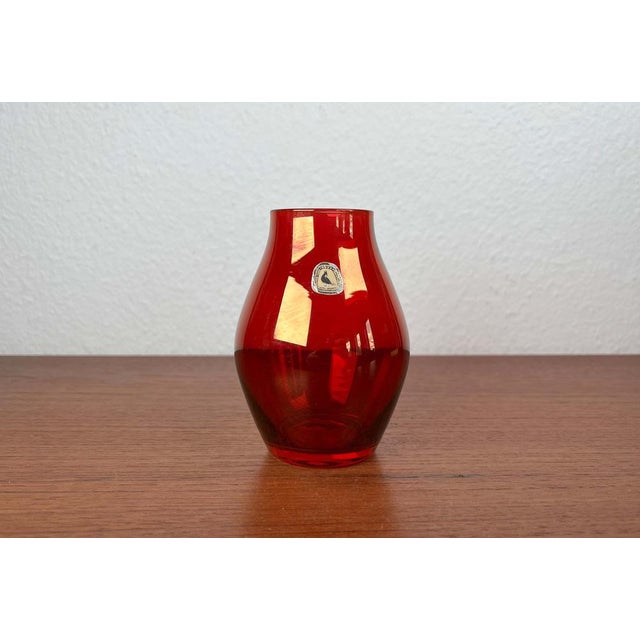 Mid-Century Modern German Glass Vase from Alfred Taube, 1960s For Sale - Image 9 of 13