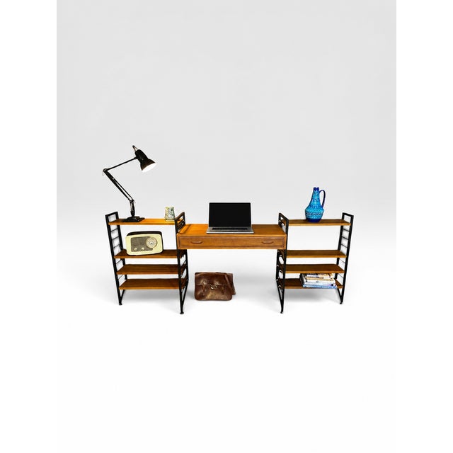 Mid-Century Modern Ladderax Teak Modular Desk and Shelving System from Staples, England, 1960s For Sale - Image 3 of 4