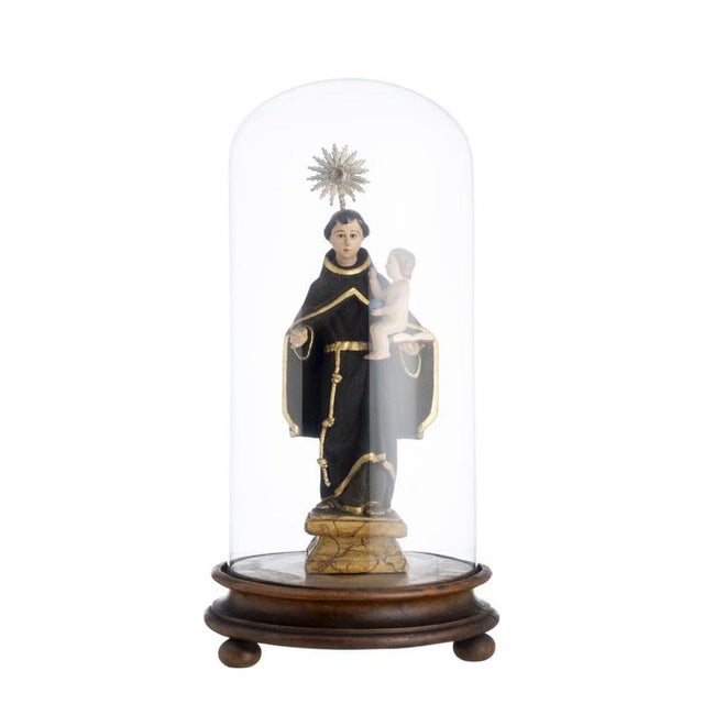 Religious Artist, Saint Anthony with the Child Jesus, 19th Century, Wood & Silver For Sale - Image 6 of 6