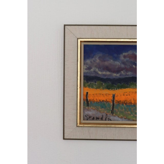 Original Swedish Oil on Panel – “Field” by Svan Grandin – Signed & Framed 47 × 37 cm (18.5" × 14.6") A contemplative oil...