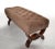 Baker Furniture Company 1990s Sculptural Hollywood Regency Style Bench Tufted Studded Microfiber Brown Fabric Upholstery For Sale - Image 4 of 12
