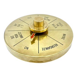 Vintage Solid Brass Executive "Decision Maker" Spinner For Sale