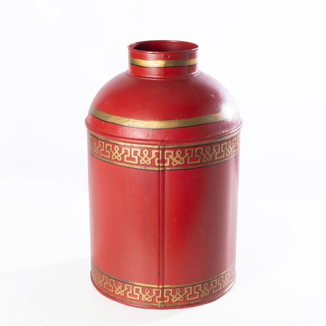 Tole Painted Tea Canister For Sale - Image 6 of 9