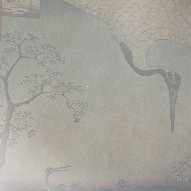 Paper Hiroshige: Minowa, Kanasugi, Mikawashima (Cranes) - Woodblock Reproduction For Sale - Image 7 of 7
