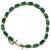 9 Carat Emerald Cut Emerald and Diamond Tennis Bracelet 14 Karat Yellow Gold For Sale - Image 15 of 18