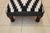 Black Southwest Kilim Style Footstool With Wooden Legs, Nailhead Trim For Sale - Image 8 of 8