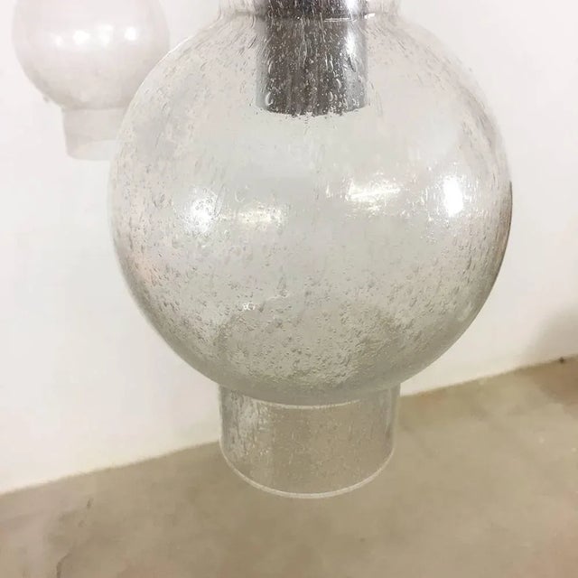 Silver Handblown Tubular Hanging Lights attributed to Staff, Germany, 1970s, Set of 2 For Sale - Image 8 of 10