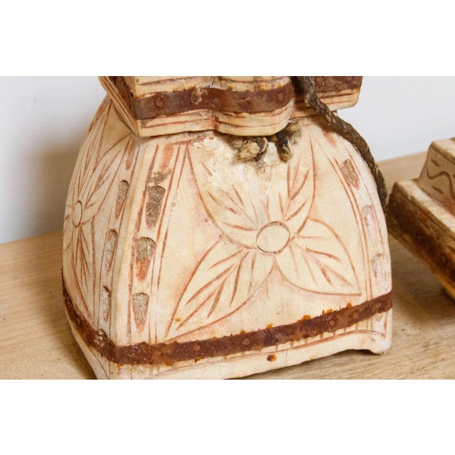 1960s Indian Carved Wooden Vessel For Sale - Image 5 of 7