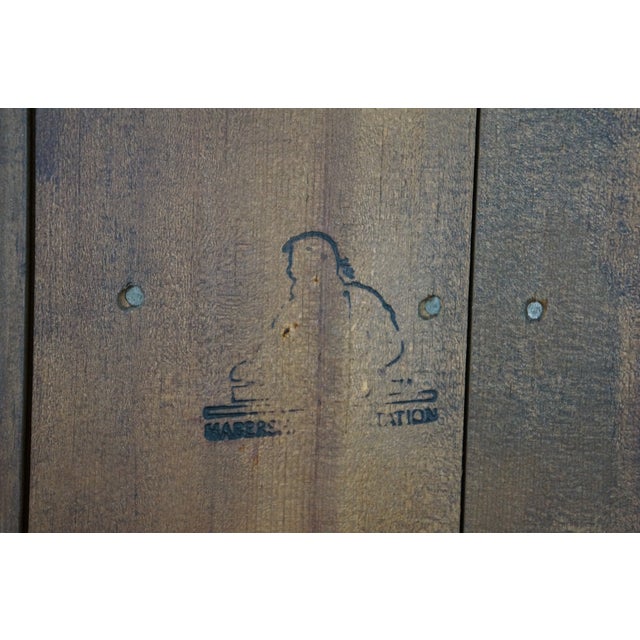 Late 20th Century Habersham Plantation Primitive Early American Painted Pine Step Back Cupboard For Sale - Image 18 of 18