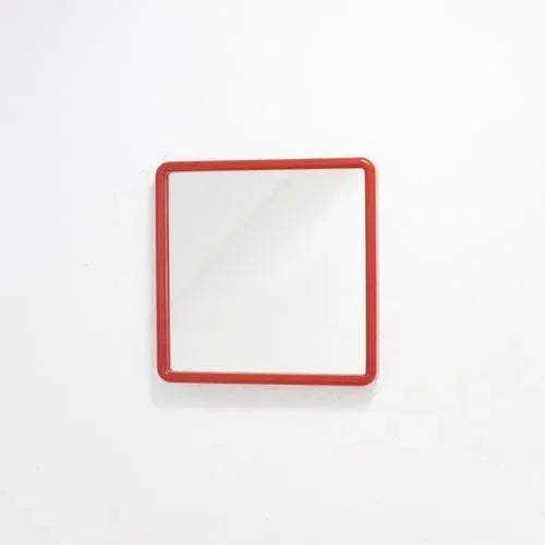 Red Plastic Mirror, 1980s For Sale - Image 10 of 10