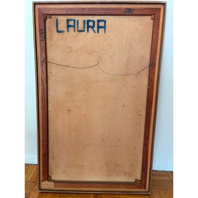 Vintage Mid-Century Modernist House Painting, Textured Oil, 25 X 39, Framed For Sale In New York - Image 6 of 7