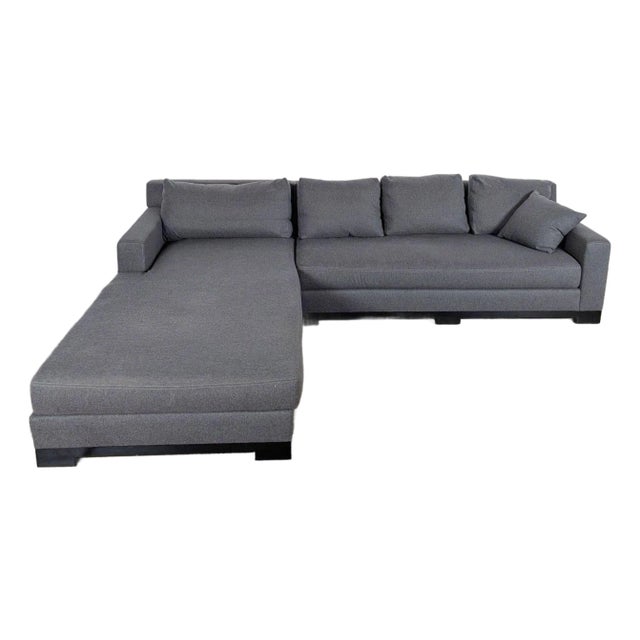 Modern L-Shaped Sofa With Chaise For Sale