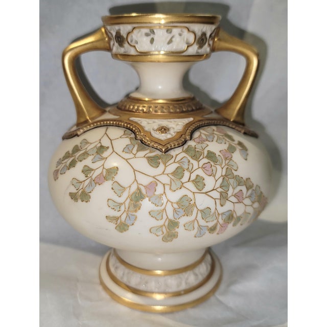Early 20th Century Royal Worcester Handled Urn Vase For Sale - Image 11 of 11