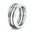 An iconic Bvlgari B.Zero1 three-band ring crafted in 18ct white gold, inspired by the architectural curves of the...