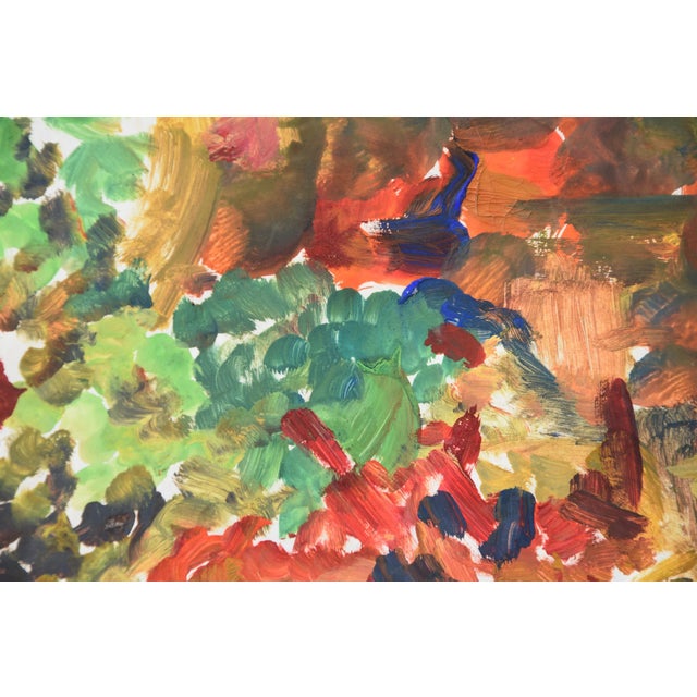 1960s Sabine Ebel, Watercolor Imperial Crowns in the Garden, 1964, Watercolor For Sale - Image 5 of 9