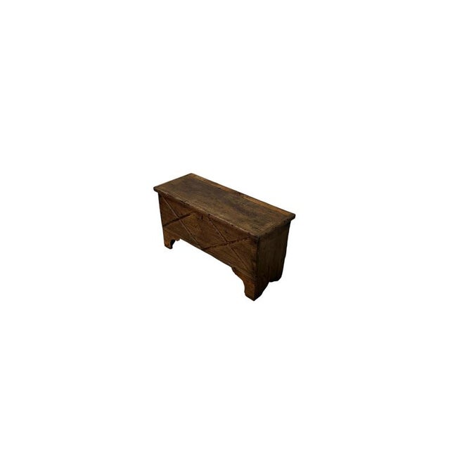 Small 19th Century Chest in Chestnut with Diamond Motifs For Sale - Image 3 of 4