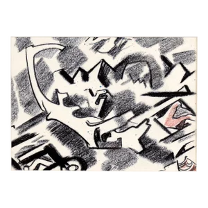 Mid Century Modern East Bay III Abstracted Landscape by Erle Loran