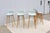 Danish Iskos-Berlin for Muuto Blue Leather Fiber Bar Stools Wood Base - Set of 6 For Sale In New York - Image 6 of 18