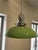 Chrome Ceiling Lamp with Green Glass Shade, 1960s For Sale - Image 6 of 8