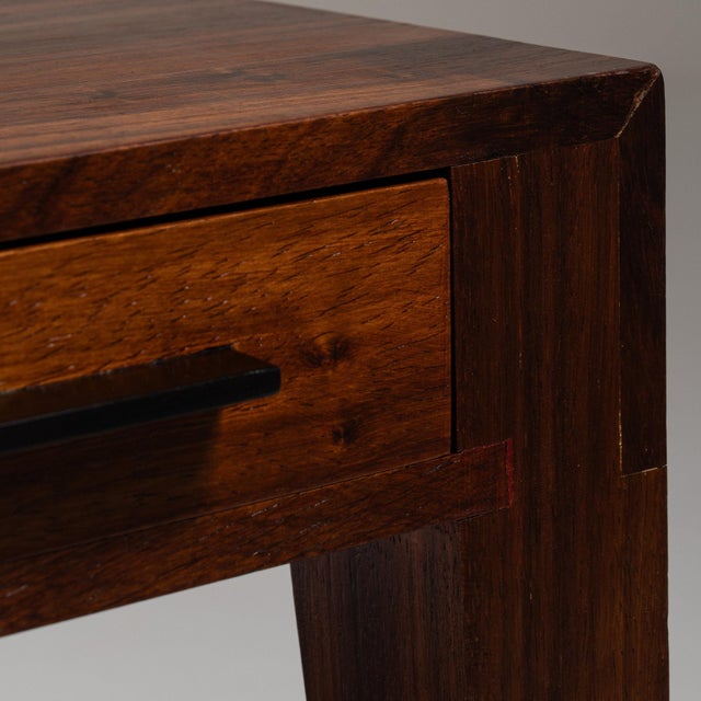Traditional 1960-1969 Denmark Rich Walnut Brown Walnut Side Table For Sale - Image 3 of 11