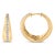 Haus of Brilliance Gold Vermeil Diamond Accent Bold Hoop Earrings, Pair For Sale - Image 4 of 4