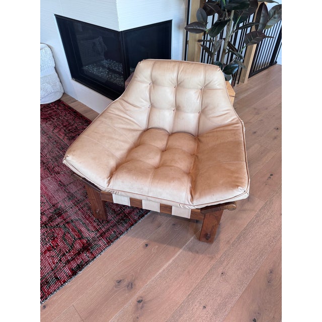 Lawson Fenning Ojai Lounge Chair in Portola Oak Wood (Walnut) & Ojai Leather (Deer Tan) For Sale - Image 14 of 15