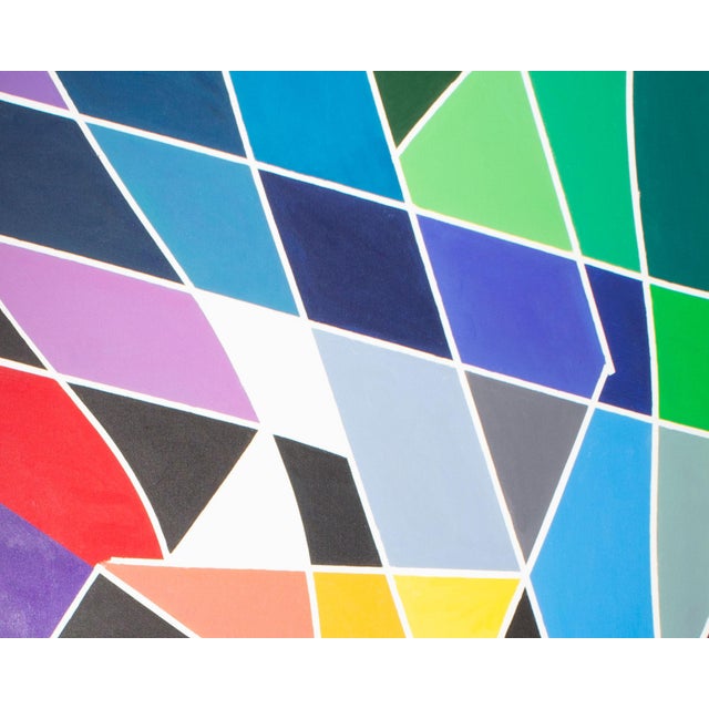 Postmodern 1970s Abstract Acrylic on Canvas Painting by Halim Scott For Sale - Image 3 of 9