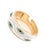 Contemporary White Enamel Evil Eye Gold Adjustable Band Ring, Size 8 For Sale - Image 3 of 8