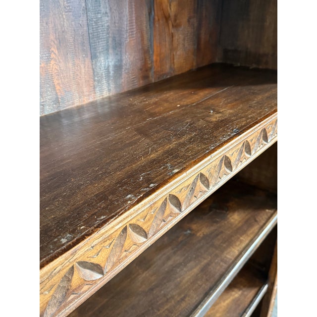 Carved Wood Open Bookcase, Vintage For Sale In San Francisco - Image 6 of 12