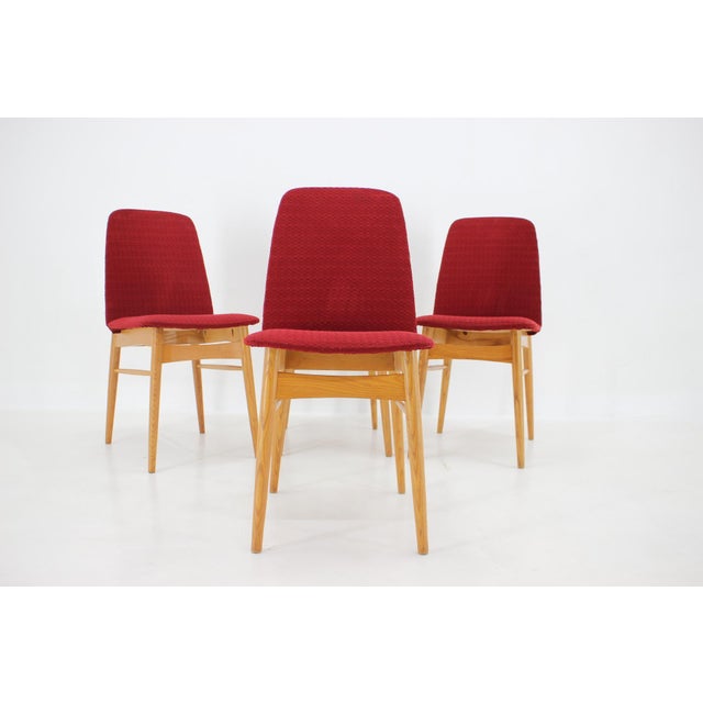 Elm Dining Chairs, Czechoslovakia, 1960s, Set of 4 For Sale - Image 12 of 15