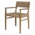 Mid-Century Modern Artesia Rhona Natural Wooden Patio Dining Chair For Sale - Image 3 of 4