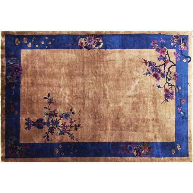 Antique Art Deco Chinese Rug For Sale - Image 9 of 13