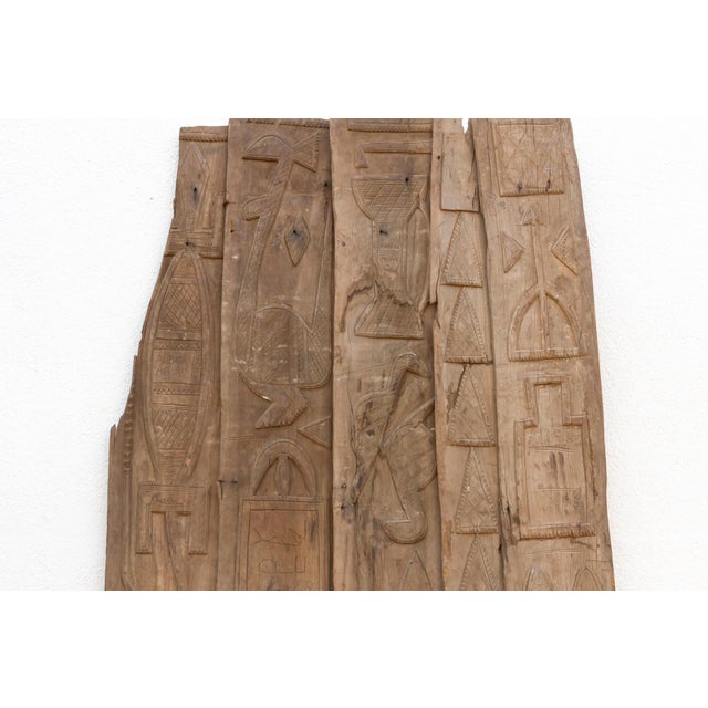 African 8" Tall Carved African Nupe Door Gate For Sale - Image 3 of 8